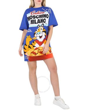Moschino X kellogg's Tony The Tiger Graphic T-shirt Dress - Blue