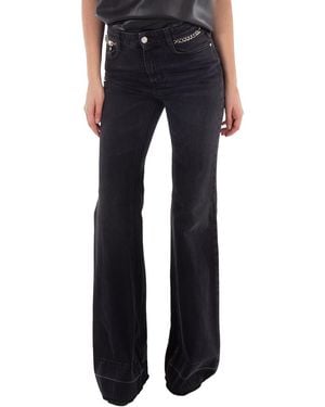 Stella McCartney Falabella Cotton Denim Flared Leg Jeans, Waist - Blue