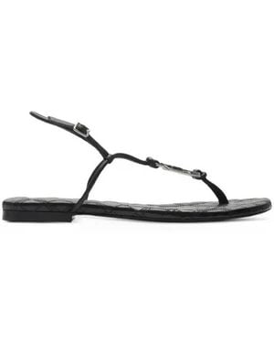 Burberry Ronda Leather Thong Sandals, Brand Size 37 Us - Brown