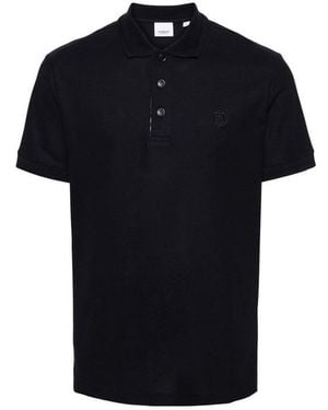 Burberry Monogram-Motif Polo Shirt - Black