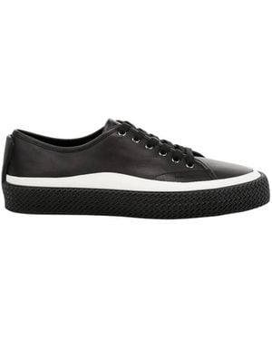 Ferragamo Ferragamo Storm Leather Low-Top Trainers - Black