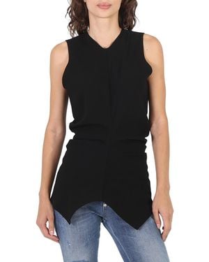 Proenza Schouler Ladies Textured Crepe Sleeveless Top, Brand Size 0 - Black