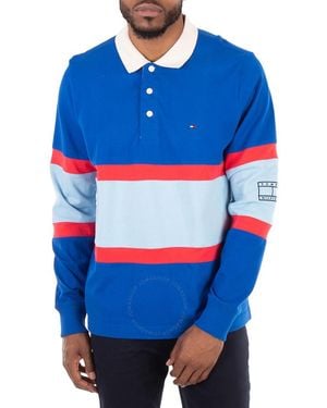 Tommy Hilfiger Blockstripe Rugby Shirt - Blue