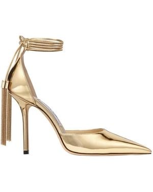 Jimmy Choo Eris 100 Metallic Pointed-Toe Court Shoes, Brand Size 35 Us