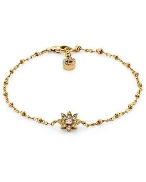 Gucci Flora 18K Bracelet With Diamonds - Metallic