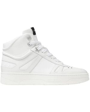 Jimmy Choo Hawaii High Top Leather Trainers, Brand Size 34 Us - White