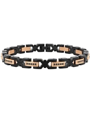Robert Alton 1/2Ctw Diamond Stainless Steel With Two-Tone Finish Bracelet - Black