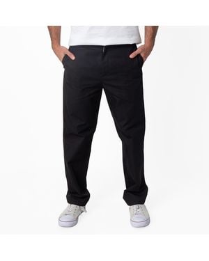 Burberry Ekd Embroidered Cotton Trousers, Brand Size 50 Waist - Black