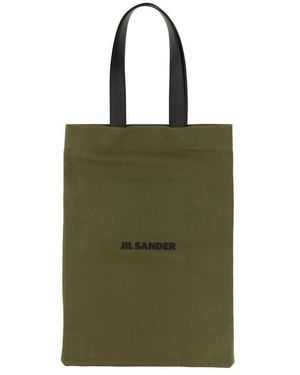 Jil Sander Tote Bag With Logo - Green