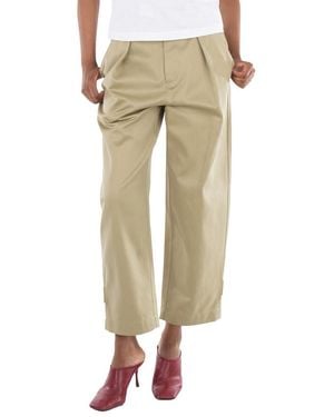 Burberry Pleated Tailored Pants, Brand Size 8 (Us - Green