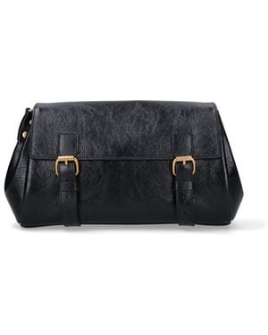 Dries Van Noten Leather Shoulder Bag - Black