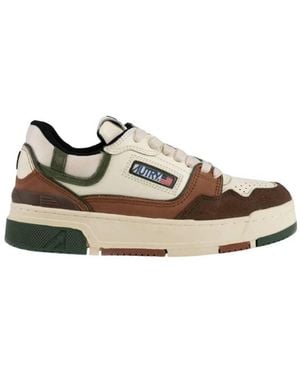Autry Clc Low-Top Panelled Trainers, Brand Size 39 Us - Brown