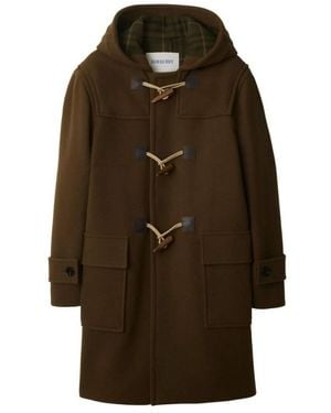 Burberry Toggle-Fastening Duffle Coat, Brand Size 54 Us - Brown