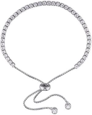 Amour 3 3/4 Ct Tgw Topaz Tassel Bolo Bracelet - Metallic