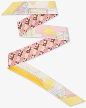 Fendi Two-Sided Silk Printed Wrappy - Multicolour