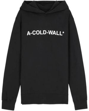 A_COLD_WALL* Essential Logo Cotton Hoodie - Black