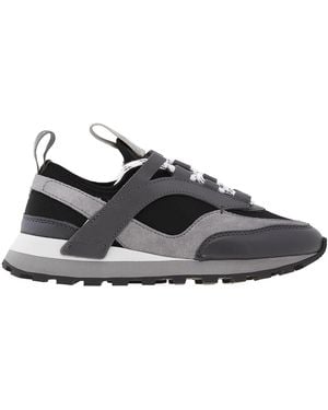 Ferragamo Ladies Chunky Pull-On Hybrid Trainers - Grey