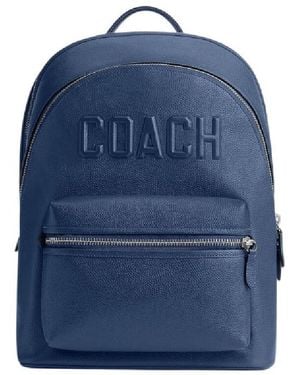 COACH Charter Backpack With Graphic Logo - Blue