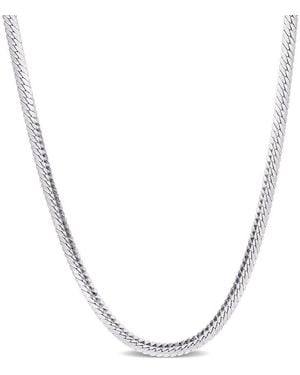 Amour Herringbone Chain Necklace - Metallic