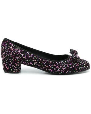 Ferragamo Ladies Heels, Us - Black