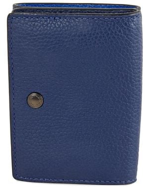 COACH Origami Colourblock Leather Coin Wallet - Blue