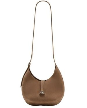Courreges Calfskin Shoulder Bag - Brown