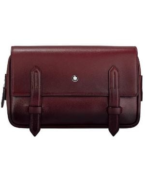 Montblanc Meisterstuck Leather Messenger Bag - Purple