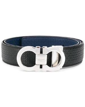 Ferragamo Gancini Buckle Adjustable Belt - Blue