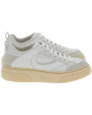 Ferragamo Cassina Low-Top Sneakers - Gray