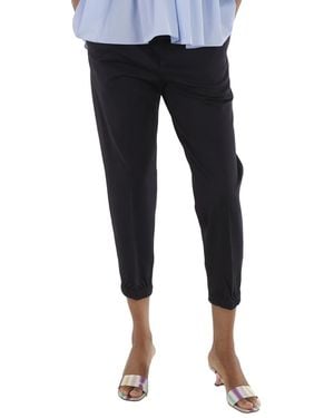 Emporio Armani Jersey Twill Elasticated Waist Trousers - Black
