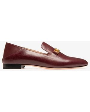 Bally Darcie Leather Slip-On Loafers, Brand Size 40 Us - Red
