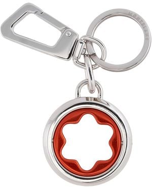 Montblanc Meisterstuck Spinning Emblem Stainless Steel Key Fob - Red