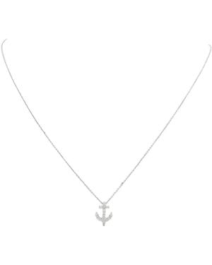Roberto Coin 18K Anchor Pendant With Diamonds - Metallic