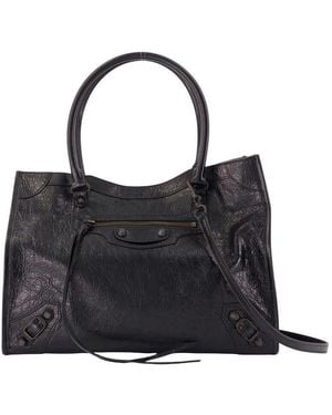 Balenciaga Le City Tote Shoulder Bag - Black