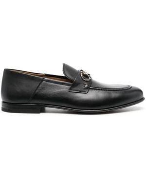 Ferragamo Gancini Ornament Calfskin Mule Loafers, Brand Size 6 - Black