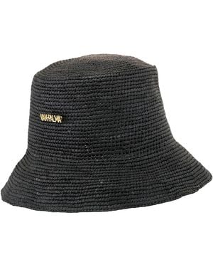 Van Palma Gina Toquilla Straw Hat - Black