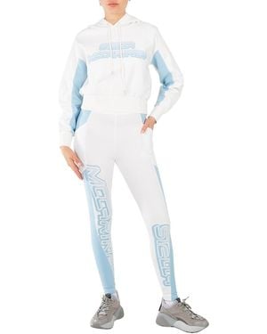 Stella McCartney Ladies Logo-Print Cotton-Jersey Hoodie, Brand Size 34 (Us - Blue