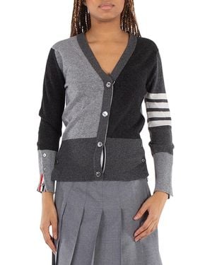 Thom Browne V-Neck Cashmere Funmix Cardigan, Brand Size 38 (Us - Black