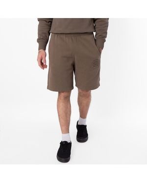 Burberry Ekd Embroidered Cotton Shorts - Green