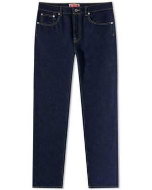 KENZO Bara Slim-Fit Denim Jeans, Waist - Blue