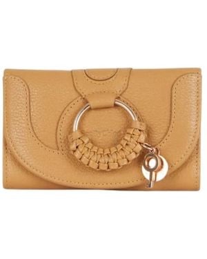See By Chloé Hana Compact Leather Wallet - Brown