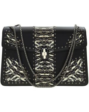 BVLGARI Serpenti Forever Shoulder Bag - Black