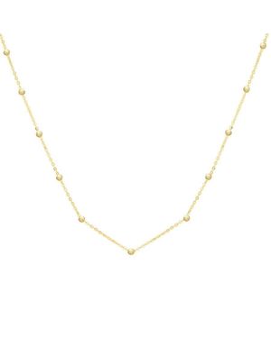 Tresorra 14K Saturn Bead Necklace - Metallic