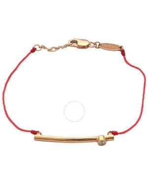 RedLine Tube 0.05Ct Round Diamond String Bracelet - Metallic
