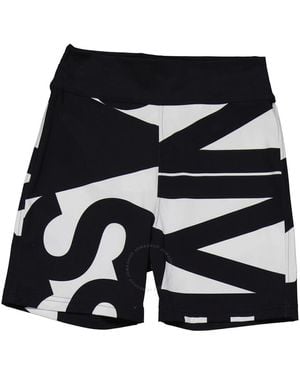 Burberry Logo Print Athleisure Cycling Shorts - Black