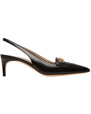Bally Dianet 55 Leather Slingback Court Shoes, Brand Size 35 Us - Black