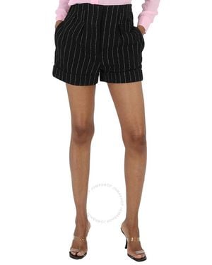 Moschino Ladies Stretch Pinstripe Shorts, Brand Size 40 (Us Size 6) - Black