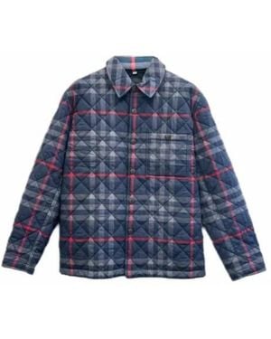 Burberry Check-Collar Cotton Jacket - Blue