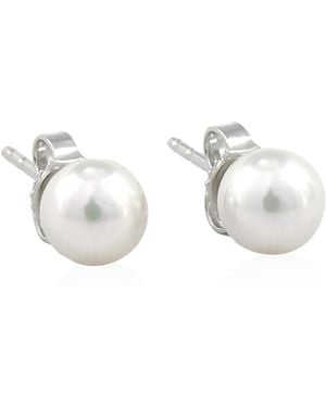Mikimoto Akoya Pearl Stud Earrings With 18K 6-6.5Mm A Grade - White