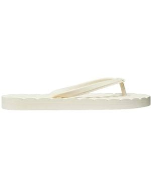 Tory Burch Kira Logo Plaque Flip Flops - Natural